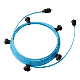   Creative Cables design lámpa Készre szerelt, 7,5 m-es Lumet fényfüzér készlet 5 fekete lámpatartóval, CATE27N075CM17