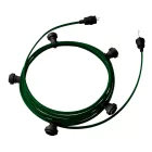 Creative Cables design lámpa Készre szerelt, 7,5 m-es Lumet fényfüzér készlet 5 fekete lámpatartóval, CATE27N075CM21