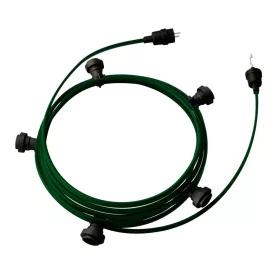   Creative Cables design lámpa Készre szerelt, 7,5 m-es Lumet fényfüzér készlet 5 fekete lámpatartóval, CATE27N075CM21