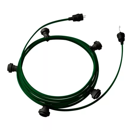Creative Cables design lámpa Készre szerelt, 7,5 m-es Lumet fényfüzér készlet 5 fekete lámpatartóval, CATE27N075CM21