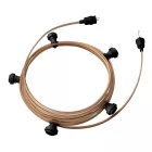 Creative Cables design lámpa Készre szerelt, 7,5 m-es Lumet fényfüzér készlet 5 fekete lámpatartóval, CATE27N075CM27