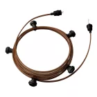 Creative Cables design lámpa Készre szerelt, 7,5 m-es Lumet fényfüzér készlet 5 fekete lámpatartóval, CATE27N075CZ22