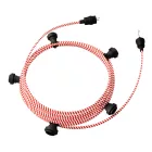 Creative Cables design lámpa Készre szerelt, 7,5 m-es Lumet fényfüzér készlet 5 fekete lámpatartóval, CATE27N075ECM39