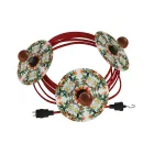Creative Cables lámpatest Maioliche' láncvilágítás Lumet rendszer 10 m-től, szövetkábellel, 3 lámpafoglalattal és CATE27N100CM09DD24MA03-L