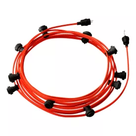   Creative Cables design lámpa Kész használatra 12,5 m-es Lumet String Light készlet 10 fekete CATE27N125CF15