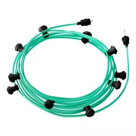   Creative Cables design lámpa Kész használatra 12,5 m-es Lumet String Light készlet 10 fekete CATE27N125CH69
