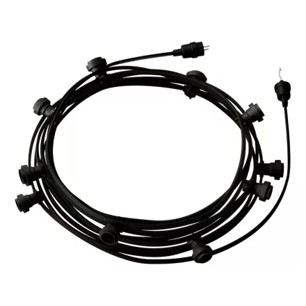 Creative Cables design lámpa Kész használatra 12,5 m-es Lumet String Light készlet 10 fekete CATE27N125CM04