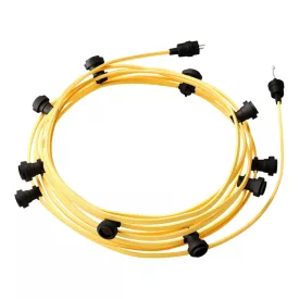   Creative Cables design lámpa Kész használatra 12,5 m-es Lumet String Light készlet 10 fekete CATE27N125CM10