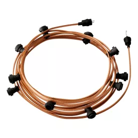  Creative Cables design lámpa Kész használatra 12,5 m-es Lumet String Light készlet 10 fekete CATE27N125CM22