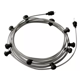   Creative Cables design lámpa Kész használatra 12,5 m-es Lumet String Light készlet 10 fekete CATE27N125CZ04