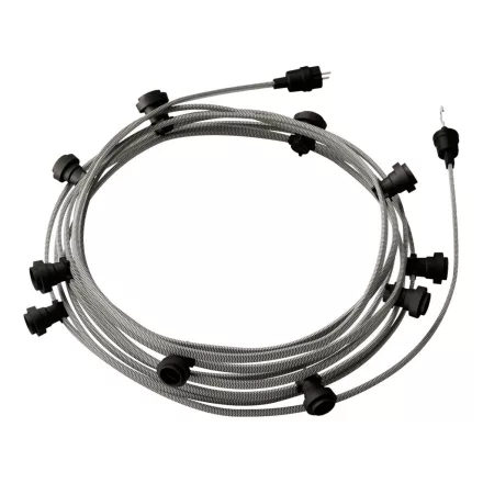 Creative Cables design lámpa Kész használatra 12,5 m-es Lumet String Light készlet 10 fekete CATE27N125CZ04