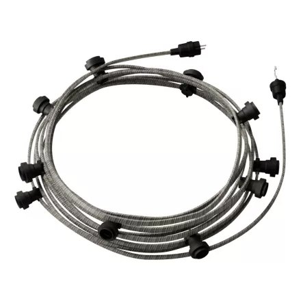 Creative Cables design lámpa Kész használatra 12,5 m-es Lumet String Light készlet 10 fekete CATE27N125ECC37