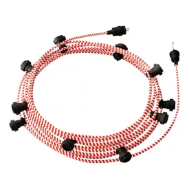   Creative Cables design lámpa Kész használatra 12,5 m-es Lumet String Light készlet 10 fekete CATE27N125ECM39