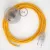 Creative Cables kapcsoló Bekötési talapzat, RM10 sárga műselyem 3 m. Válassza ki a CATPTO058