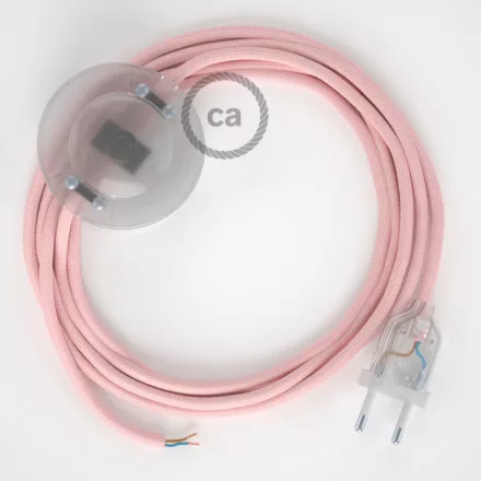 Creative Cables kapcsoló Bekötési talapzat, RM16 Baby Pink Rayon 3 m. Válassza ki CATPTO070