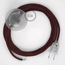   Creative Cables kapcsoló Bekötési talapzat, RM19 Burgundy Rayon 3 m. Válassza ki a CATPTO073
