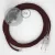 Creative Cables kapcsoló Bekötési talapzat, RM19 Burgundy Rayon 3 m. Válassza ki a CATPTO073