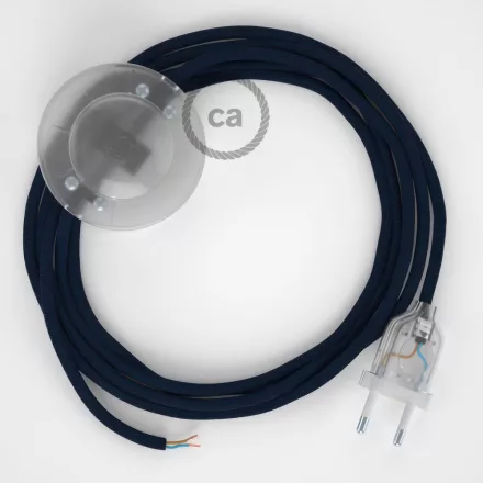 Creative Cables kapcsoló Bekötési talapzat, RM20 sötétkék műselyem 3 m. Válassza ki a CATPTO075