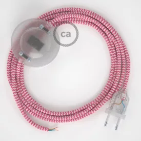   Creative Cables kapcsoló Bekötési talapzat, RZ08 Fukszia ZigZag Rayon 3 m. Válassza ki CATPTO106