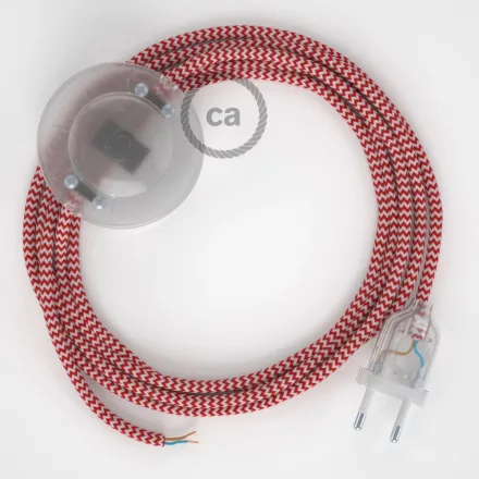 Creative Cables kapcsoló Bekötési talapzat, RZ09 Piros ZigZag Rayon 3 m. Válassza ki CATPTO107