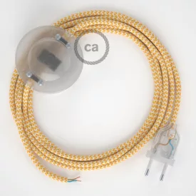   Creative Cables kapcsoló Bekötési talapzat, RZ10 Sárga cikcakk műselyem 3 m. Válassza ki CATPTO108