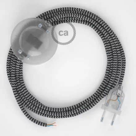 Creative Cables kapcsoló Bekötési talapzat, RZ04 Fekete ZigZag Rayon 3 m. Válassza ki CATPTO112