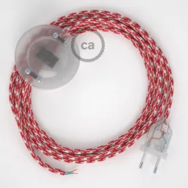   Creative Cables kapcsoló Bekötési talapzat, RP09 Fehér, piros, kéttónusú műselyem 3 m. Válassza CATPTO207