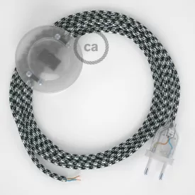   Creative Cables kapcsoló Bekötési talapzat, RP04 fehér-fekete kéttónusú műselyem 3 m. Válassza ki CATPTO212