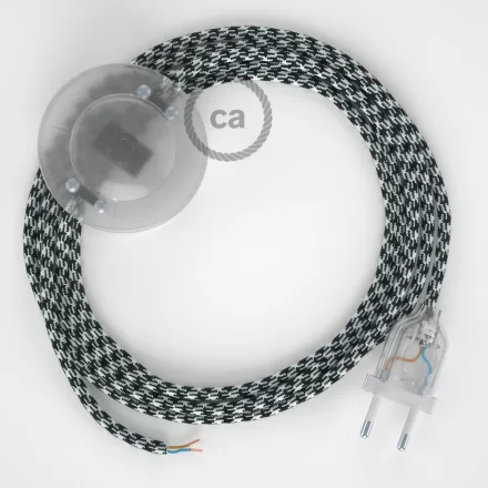 Creative Cables kapcsoló Bekötési talapzat, RP04 fehér-fekete kéttónusú műselyem 3 m. Válassza ki CATPTO212