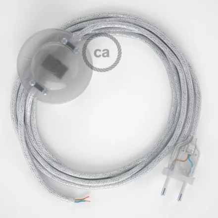 Creative Cables kapcsoló Bekötési talapzat, RL01 Sparkly White Rayon 3 m. Válassza ki CATPTO452 fehér