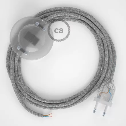 Creative Cables kapcsoló Bekötési talapzat, RL02 Csillogó ezüst műselyem 3 m. Válassza ki CATPTO453