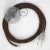 Creative Cables kapcsoló Bekötési talapzat, RL13 Csillogó barna műselyem 3 m. Válassza ki CATPTO456