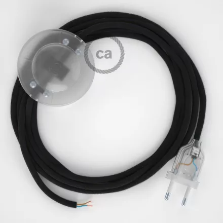 Creative Cables kapcsoló Bekötési talapzat, RC04 Fekete Pamut 3 m. Válassza ki a CATPTORC04