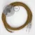 Creative Cables kapcsoló Bekötési talapzat, RC31 Arany méz pamut 3 m. Válassza ki CATPTORC31