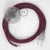Creative Cables kapcsoló Bekötési talapzat, RC32 Burgundy Cotton 3 m. Válassza ki a CATPTORC32