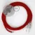 Creative Cables kapcsoló Bekötési talapzat, RC35 tűzpiros pamut 3 m. Válassza ki a CATPTORC35
