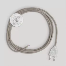   Creative Cables textil lámpakábel Lámpa vezetéke galambszürke pamut kábellel, 3 m CATPTORC43