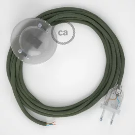   Creative Cables kapcsoló Bekötési talapzat, RC63 zöld szürke pamut 3 m. Válassza ki CATPTORC63