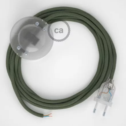 Creative Cables kapcsoló Bekötési talapzat, RC63 zöld szürke pamut 3 m. Válassza ki CATPTORC63
