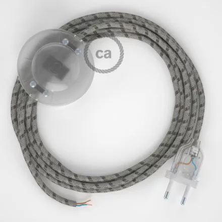Creative Cables kapcsoló Bekötési talapzat, RD53 Bark Stripes pamut és natúr vászon 3 CATPTORD53