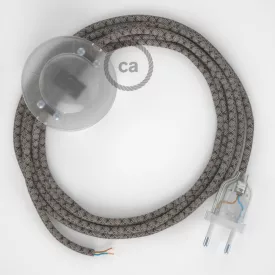   Creative Cables kapcsoló Bekötési talapzat, RD64 antracit gyémánt pamut és natúr vászon 3 CATPTORD64