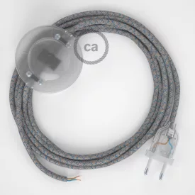   Creative Cables kapcsoló Bekötési talapzat, RD65 Blue Steward gyémánt pamut és természetes vászon CATPTORD65