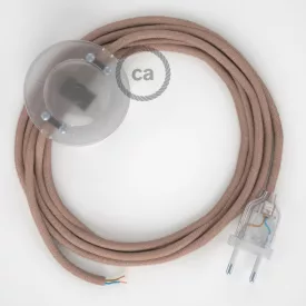   Creative Cables kapcsoló Bekötési talapzat, RD71 Ancient rózsaszín cikcakk pamut és natúr vászon CATPTORD71