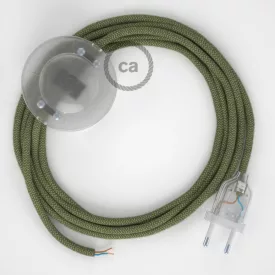   Creative Cables kapcsoló Bekötési talapzat, RD72 Thyme Green Stripes pamut és natúr vászon CATPTORD72