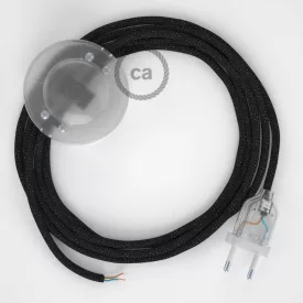   Creative Cables kapcsoló Bekötési talapzat, RL04 Csillogó fekete műselyem 3 m. Válassza ki CATPTORL04