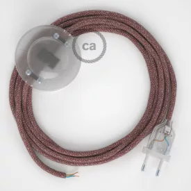   Creative Cables kapcsoló Bekötési talapzat, RS83 piros pamut és natúr vászon 3 m. CATPTORS83