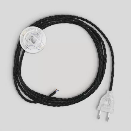 Creative Cables lámpakábel Kábelezés fekete fonott kábellel 3 m CATPTOTC04