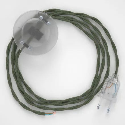Creative Cables kapcsoló Bekötési talapzat, TC63 Zöld Szürke Pamut 3 m. Válassza ki CATPTOTC63