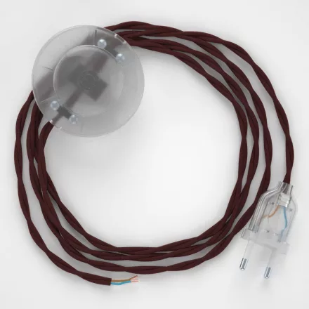 Creative Cables kapcsoló Bekötési talapzat, TM19 bordó műselyem 3 m. Válassza ki a CATPTOTM19
