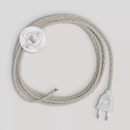 Creative Cables lámpakábel Kábelezés fehér fonott kábellel 3 m CATPTOTN01